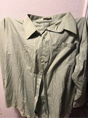 Alexander Julian Light Green Men's Button-Up Dress Shirt